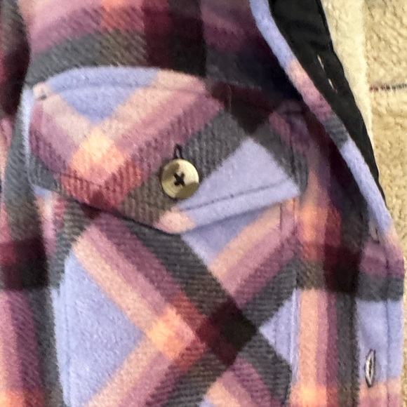 Plaid Sherpa-Lined Jacket - Picture 3 of 7